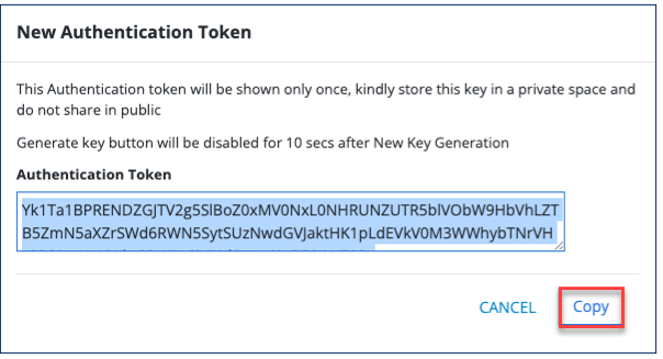 generated token